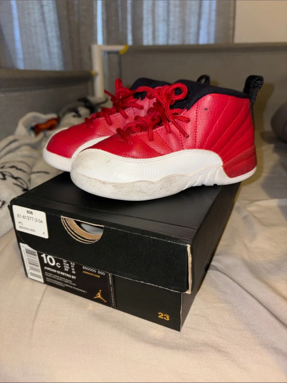Jordan Kids Red and White Sneakers